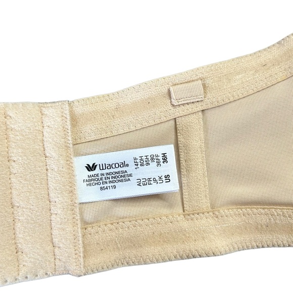 WACOAL 36H full bust red carpet strapless push up underwire bra 854119 NWOT - Picture 3 of 9